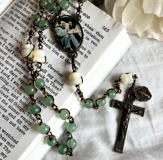St. Gianna Molla Rosary – Handmade Catholic Heirloom