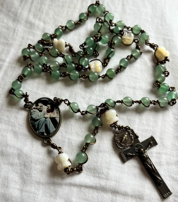 St. Gianna Molla Rosary – Handmade Catholic Heirloom