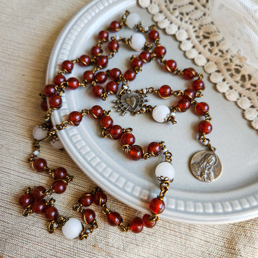 Red Seven Sorrows Rosary